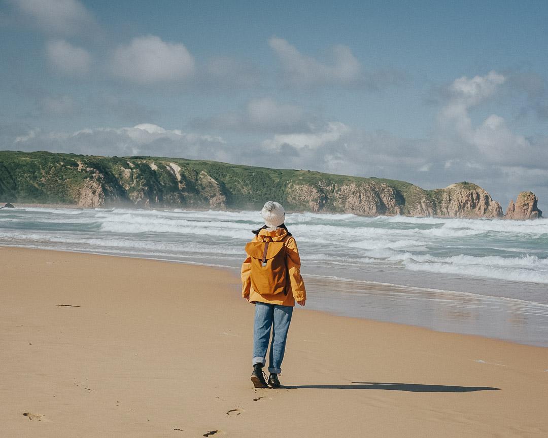 Walking Beach Phillip Island Winter