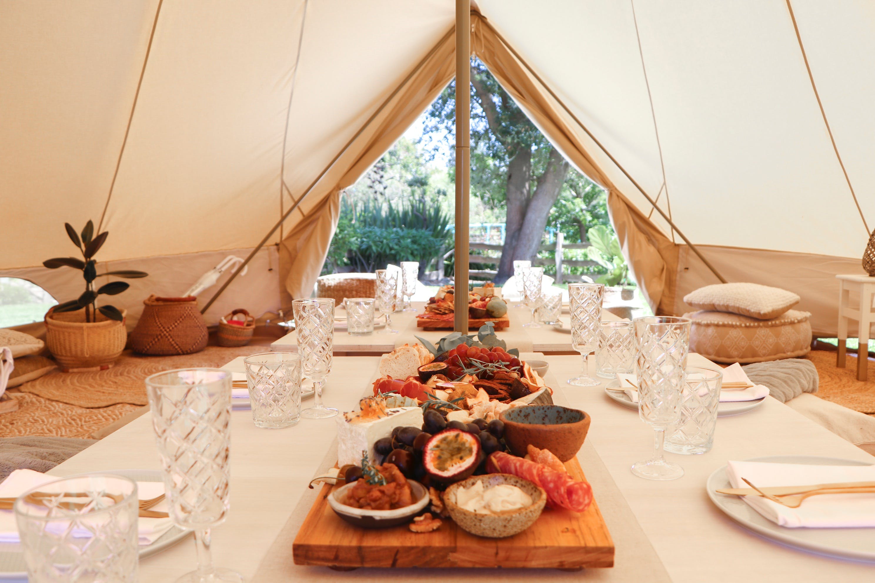Island Days tent Grazing Platter lunch Silverleaves Phillip Island